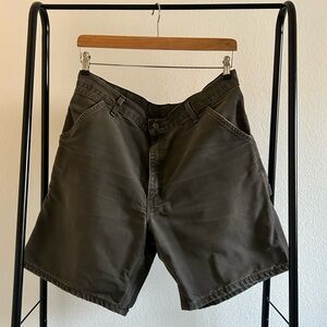 Carhartt B25 Duck Canvas Work Shorts Mens 38 Gray Carpenter Utility Workwear